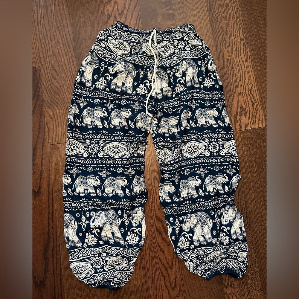 Elephant flowing harem pant from Thailand